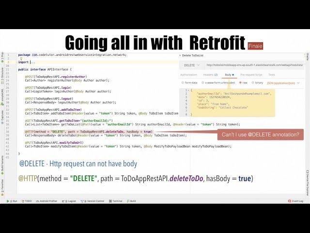 Web services & Android - Part 9, Going all in with Retrofit | Finale