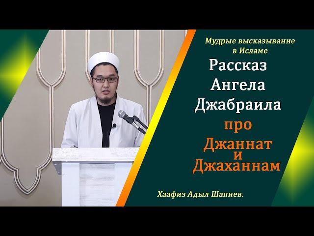 Рассказ Ангела Джабраила (алейхи салям) про Джаннат и Джаханнам|Хаафиз Адыл Шапиев.