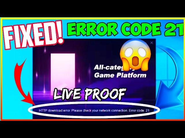 gameloop error code 21 | gameloop error code 21 fix | http download error gameloop error code 21