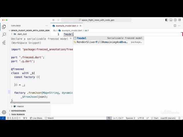 Declare freezed classes in seconds | Code Snippet for VSCode #dart #flutter