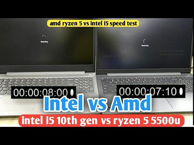 ryzen 5 vs Intel i5 speed test | ryzen 5 5500u vs intel i5 10th gen | amd ryzen vs Intel | windows11