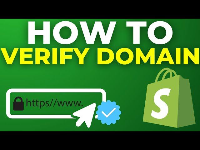 How To Verify Domain in Shopify (2024)