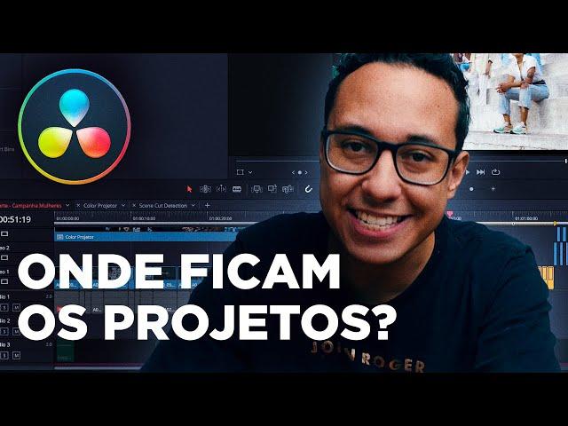 Onde ficam salvos os PROJETOS do DaVinci Resolve? Como Exportar e Fazer Backups