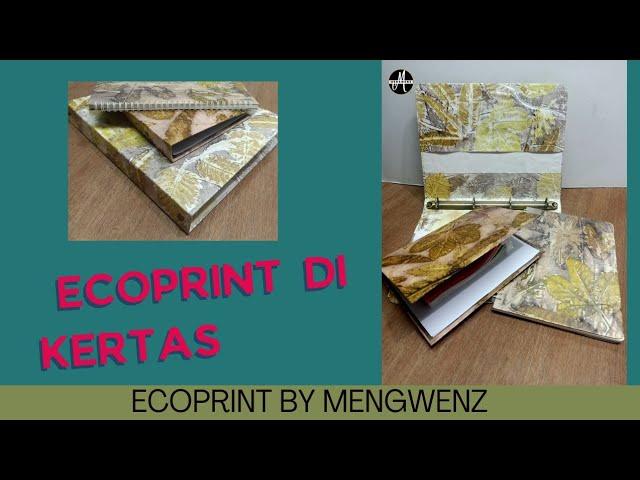 ecoprint on paper /buat binder /book note