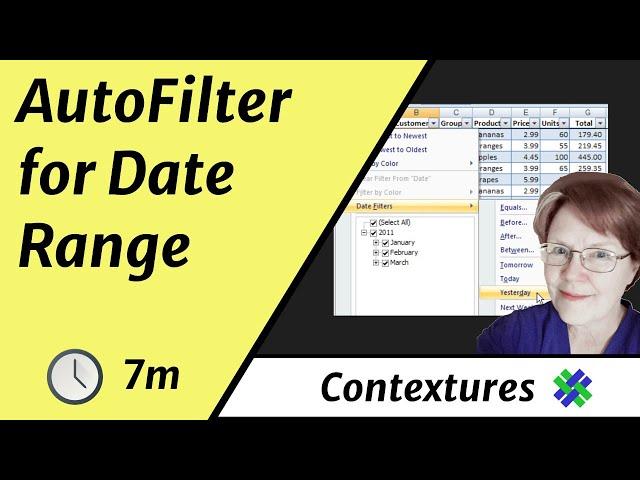 Excel AutoFilter for Date Range Two Ways