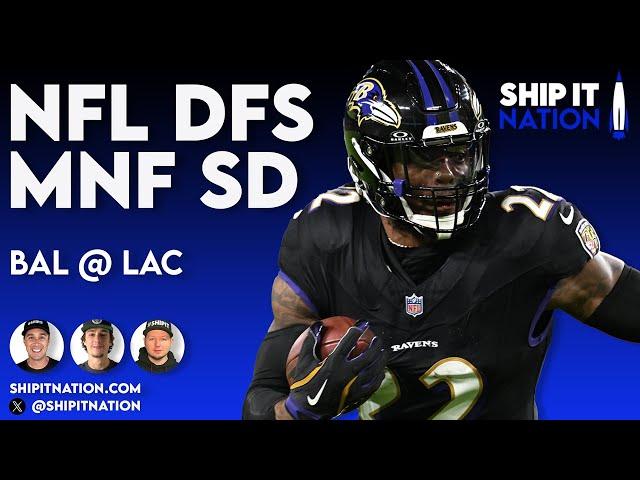 NFL Week 12 MNF Showdown | Ravens @ Chargers | DraftKings DFS Picks, Plays & Process