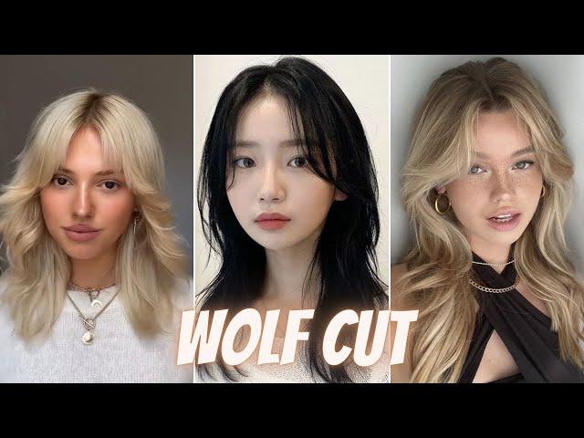 This is your sign to get a WOLF CUT   TikTok Trend Compilation I Mullet Shag Hair Transformation