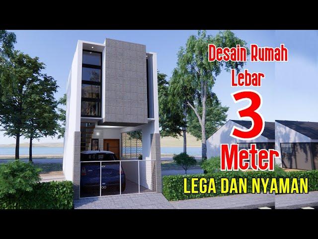 TERAPKAN DESAIN INI AGAR LAHAN SEMPIT JADI RUMAH LEGA DAN NYAMAN! RUMAH MODERN 3X9 M