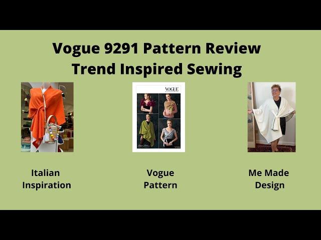 Vogue Patterns 9291 Review An Italian Inspired Wrap (Easy To Sew)