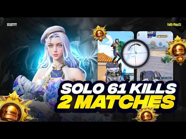  Solo 61 Kills In Conqueror Lobby | 1v4 Clutch | Solo Vs Squad Conqueror Lobby #bgmi #faithplayz