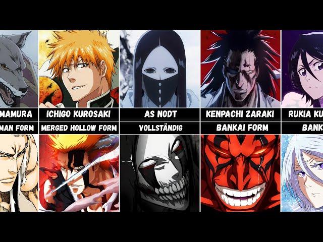 First and Final Form of Bleach Characters