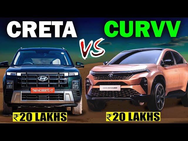 Tata Curvv Vs Hyundai Creta: Detailed Comparison ! Tata Curvv 2024 vs New Creta | Thar 5 Door