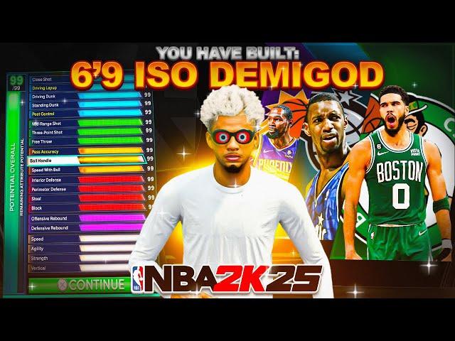 BEST GAME BREAKING 6'9 ISO BUILD in NBA 2K25! This 6'9 ISO BUILD is a DEMIGOD! Best Build 2K25!