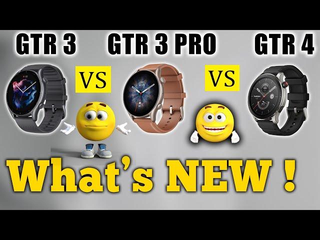 Amazfit GTR 3 VS GTR 3 Pro Vs GTR 4 Comparison  Biggest Feature Update Yet?