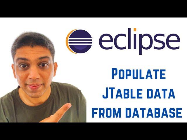 Java swing tutorial using Eclipse - Populate JTable data from database in java Eclipse and Sqlite