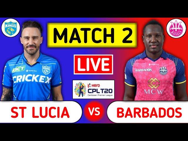 St Lucia Kings Vs Barbados Royals Live | SLK vs BR | Caribbean Premier League