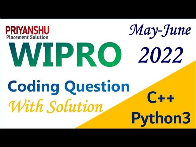 Wipro last slot coding questions | Wipro coding test questions and answers | Wipro C | Wipro python