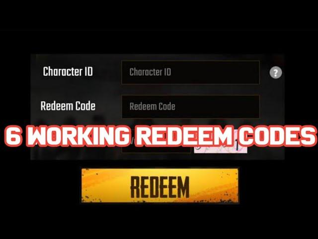 TODAY NEW REDEEM CODE PUBG MOBILE !Latest 6 New  Redeem Codes Rewards | PUBG REDEEM CODE TODAY 2021