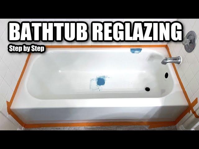 HOW TO REGLAZE A BATHTUB STEP by STEP | Full Bathtub Reglazing In Depth Process | DP TUBS REGLAZING