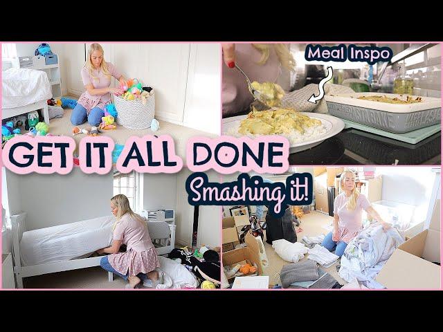 GET IT ALL DONE WITH ME!  CLEANING, COOKING, UNPACKING, FITNESS AND MORE  |  EXTREME MOTIVATION