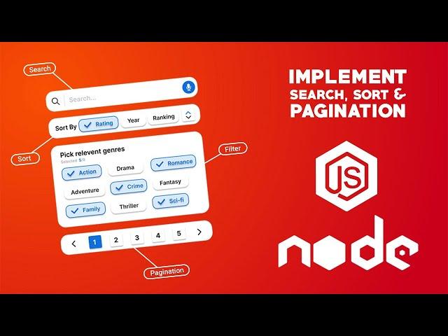 Implement Search, Sort, Filter and Pagination Rest API With Node JS  | Express | MongoDB