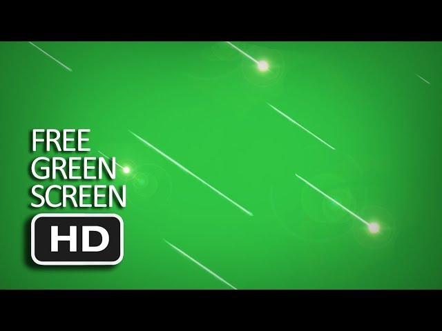 Free Green Screen - Shooting Stars Meteor Rain