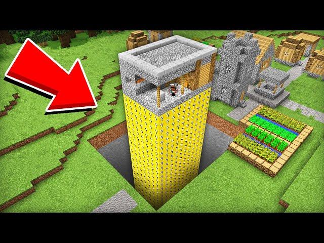 КУДА ВЕДЁТ ЭТОТ СТОЛБ ИЗ ЛАКИ БЛОКОВ ПОД МОИМ ДОМОМ В МАЙНКРАФТ | Компот Minecraft