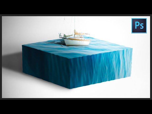 [ Photoshop Tutorial ] How to Create OCEAN CUBE in Photoshop CC