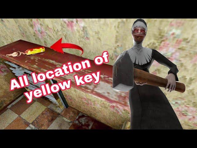 EVIL NUN || All locations of yellow key