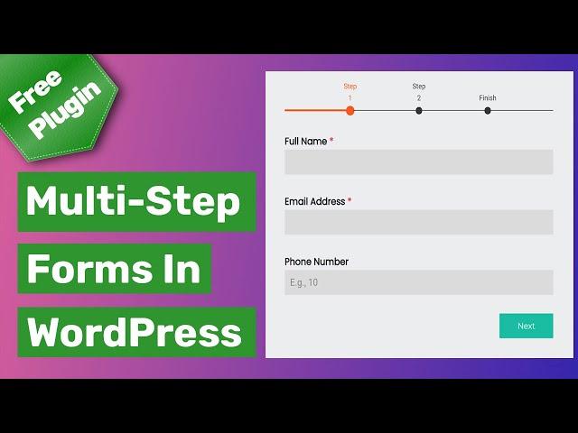 How to Create a Multi-Step Form with File Upload in WordPress Using Forminator  Form Builder Plugin.