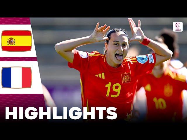 Spain vs France | Highlights | U17 Women's European Championship Semi Final 15-05-2024