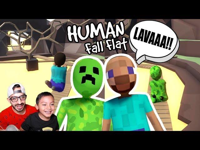 Lava en Mundo de Plastilina | Minecraft en Human Fall Flat | Juegos Karim Juega