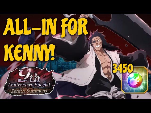  ALL-IN SUMMONS! 3450 ORBS FOR 9TH ANNIVERSARY KENPACHI ZARAKI  | #Bleach #BleachBraveSouls #BBS