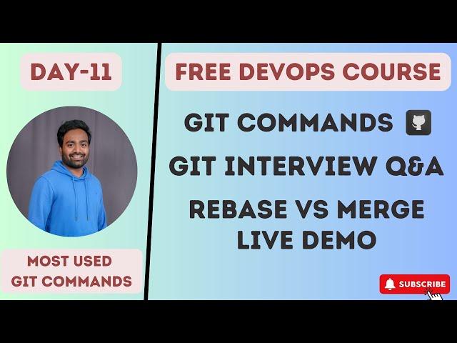 Day-11 | Git Interview Q&A and Commands for DevOps | Real World Example |#devops #github #git  #2023