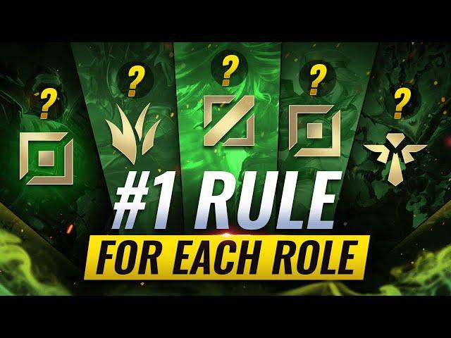 The GOLDEN RULE For EVERY ROLE In League of Legends - Patch 12.5