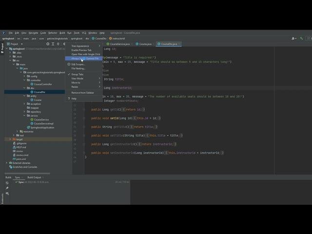 intellij - Select open file