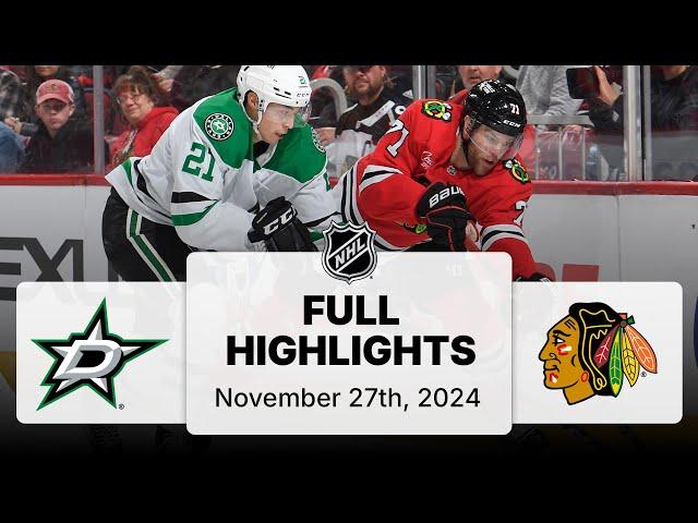 NHL Highlights | Stars vs. Blackhawks | November 27, 2024