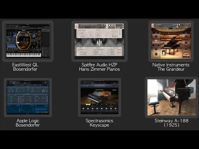 VST PlugIn vs Real Grand Piano - KEYSCAPE, EW QL, HZP, GRANDEUR, STEINWAY etc... - As Time Goes By