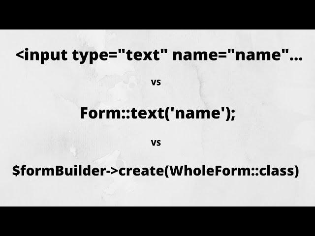 Two Laravel Form Builders, and Why You Should NOT Use Them