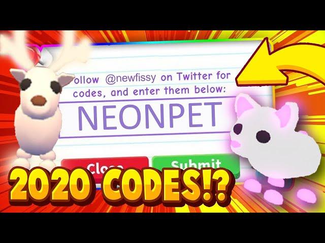 TRYING ALL NEW ADOPT ME CODES! MARCH 2020 IN ROBLOX FOR FREE LEGENDARY PETS!?!