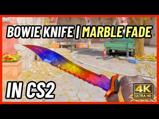  CS2 Bowie Knife Marble Fade | CS2 Knife In-Game Showcase [4K]