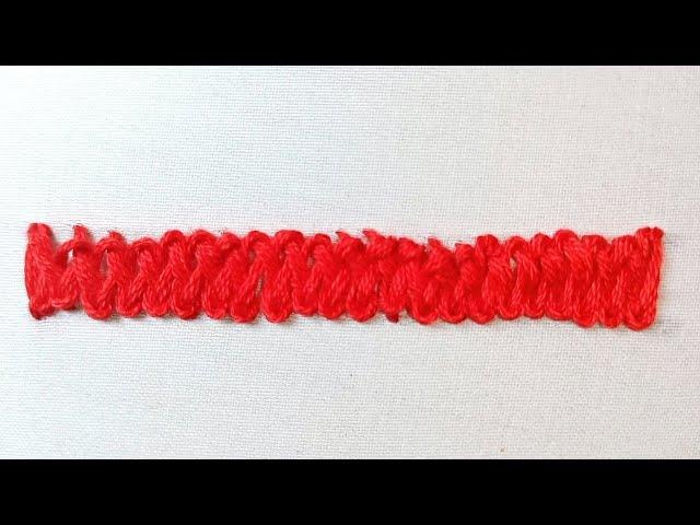 Braid Stitch | Cable Plait Stitch | basic Hand Embroidery Stitch for beginners by #crewelart