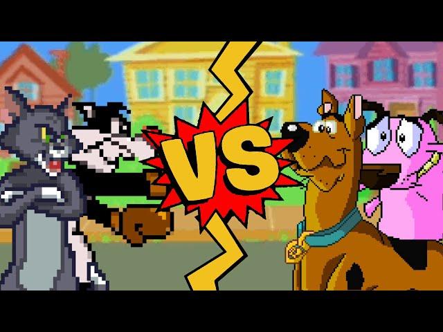 M.U.G.E.N Battles | Tom/Sylvester vs Scooby-Doo/Courage