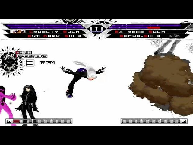 KOF MUGEN Tag Team Cruelty Sula & EvilDark Sula VS Extreme Sula & Mecha Sula