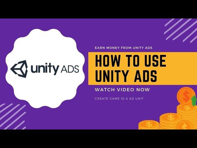 How to create unity game id & ad unit | unity ads | earn money |