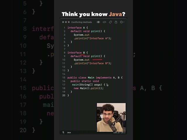 #19 Default Method Conflict in Interfaces