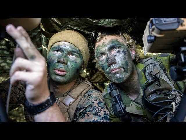 US and Swedish marines train together