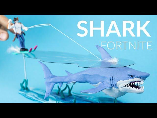 Making Meowscles RIDING A SHARK – with clay (Fortnite Battle Royale)