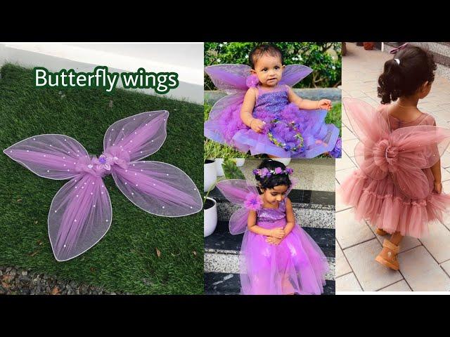 Butterfly wings for B'day frock‍️| Fairy butterfly wings tutorial |Handmade butterfly wings diy