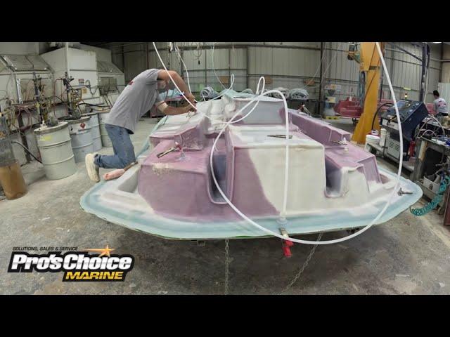 Ranger hull stringer closed bag molding demonstration